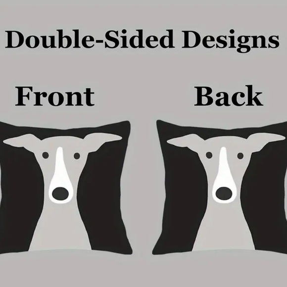 New Throw Pillow Cover Greyhound IG Sighthound Whippet Dog 18x18 - Picture 5 of 6
